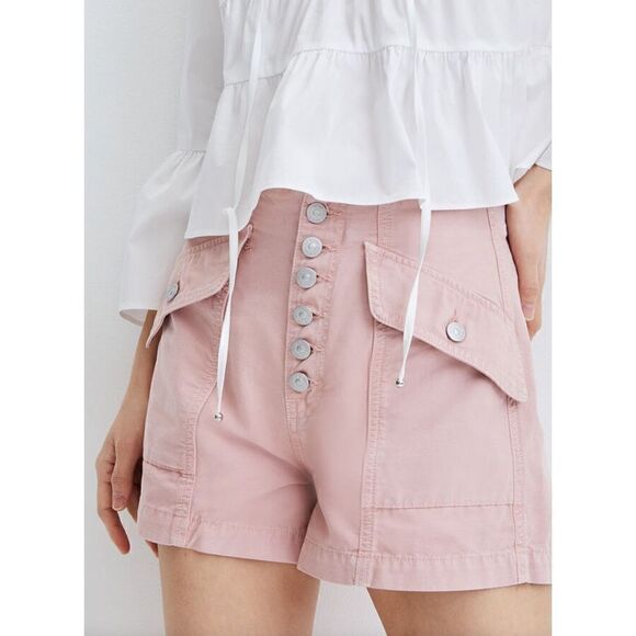 Veronica Beard Robbie Patch-Pocket Short in Pink Mauve NWOT Size 28 - Picture 4 of 8